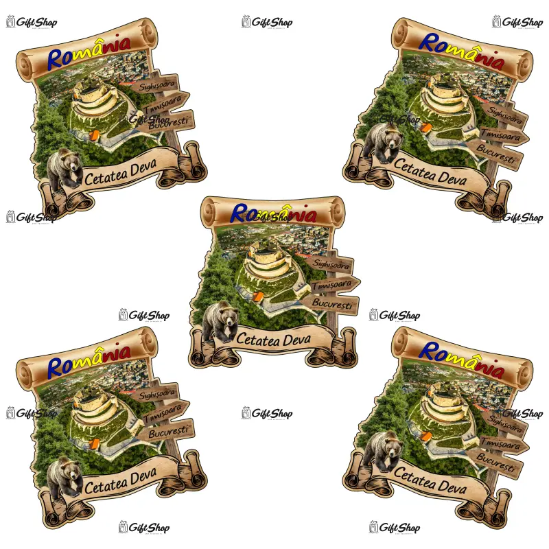 Cetatea deva, romania, magnet papirus, model mgs 209